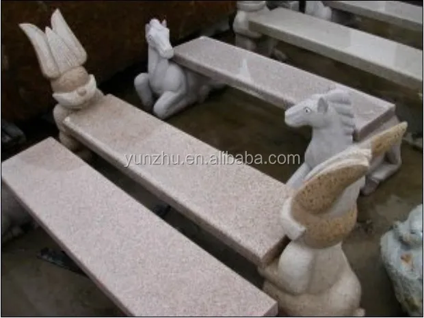 hand carving cheap granite Stone bench for garden