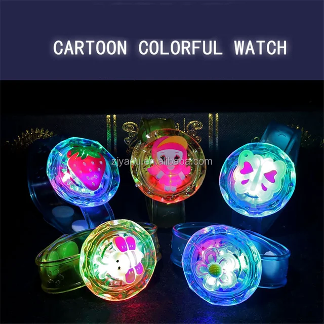 flash luminous watch led cartoon bracelet lighting for kids