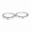 925 plain silver couple finger double wedding ring without stone
