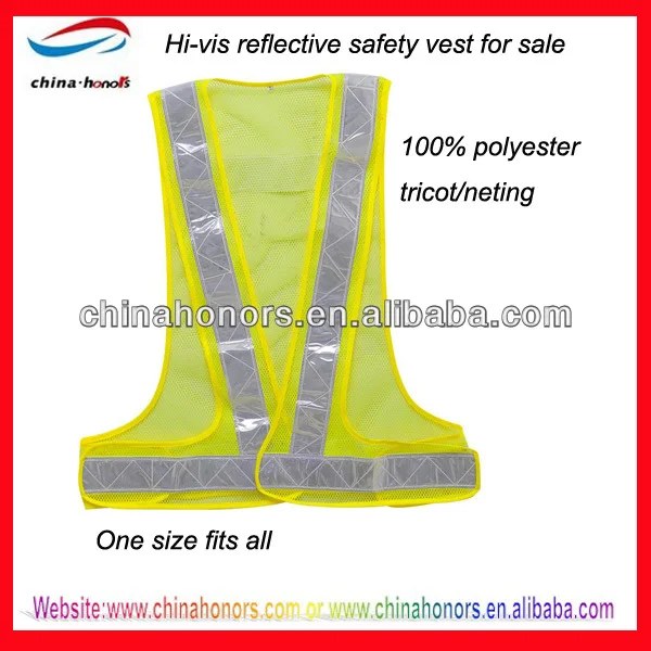 hi vis polyester safety vest/net safety vest reflective wear ppe