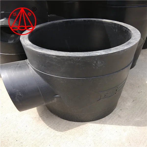 Jiangte color negro soldado de tuberías de hdpe igual tee para suministro de agua nuevo material de soldadura a tope accesorios de tubería de agua hdpe