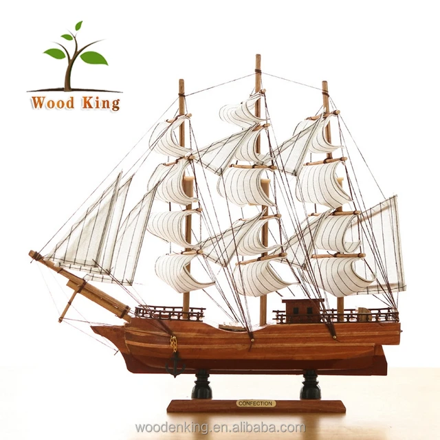 creative office space wooden handicraft sailing miniature ship