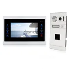 with Wide Angle Camera and 7"Touch Button Screens Video Door Bell Finger Print Video Intercom