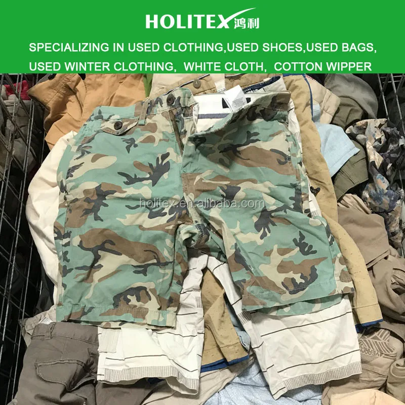 Australian style high quality second hand clothing used clean summer short pants for men