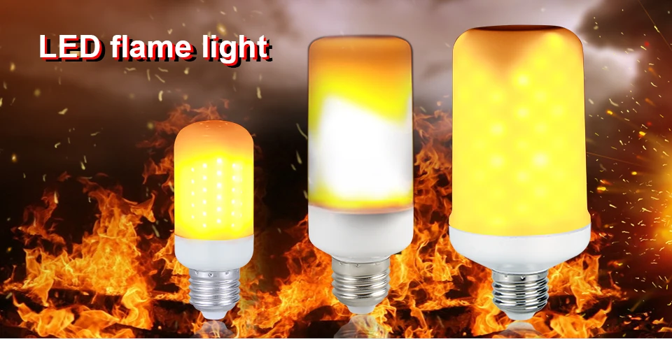 E27 Led Flame Lamp E14 LED Flame Effect Light Bulb E26 110V 220V Flickering Emulation Fire Lights 5W 7W Decoration Lamp (1)