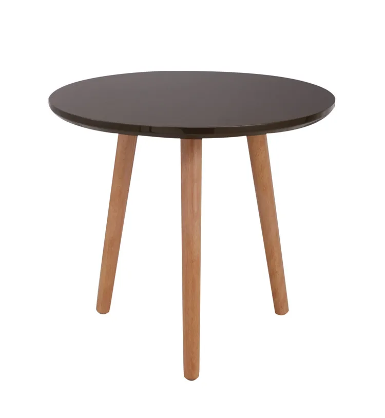 High gloss MDF three legs side table
