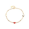 sl0060d Free Shipping Customized Fashion Jewelry Wholesale Women Gold Plated Enamel Heart Chains Bracelets