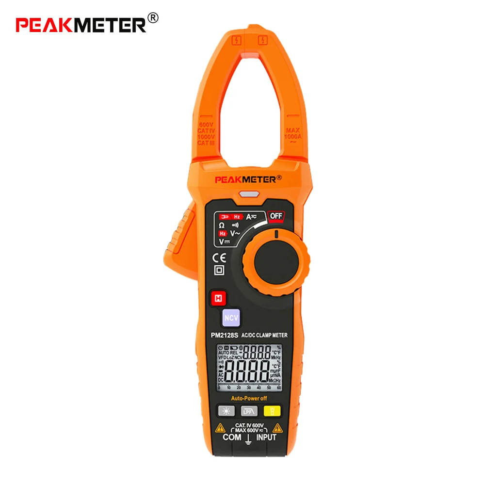 Peakmeter Dual Display 6000 Counts Smart Digital Clamp Meter Ac Dc