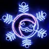 New design Christmas santa snowflake 2D led motif light
