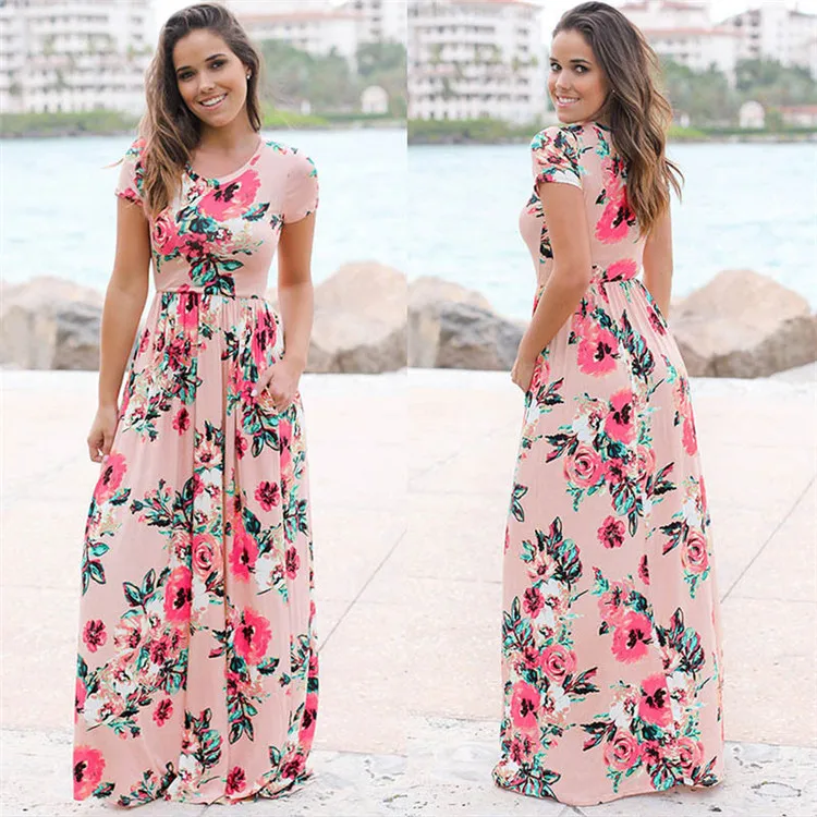 Custom Lady Dress Summer Shirt Girl Floral Print Short Sleeve Casual Woman Evening Dress
Custom Lady Dress Summer Shirt Girl Floral Print Short Sleeve Casual Woman Evening Dress