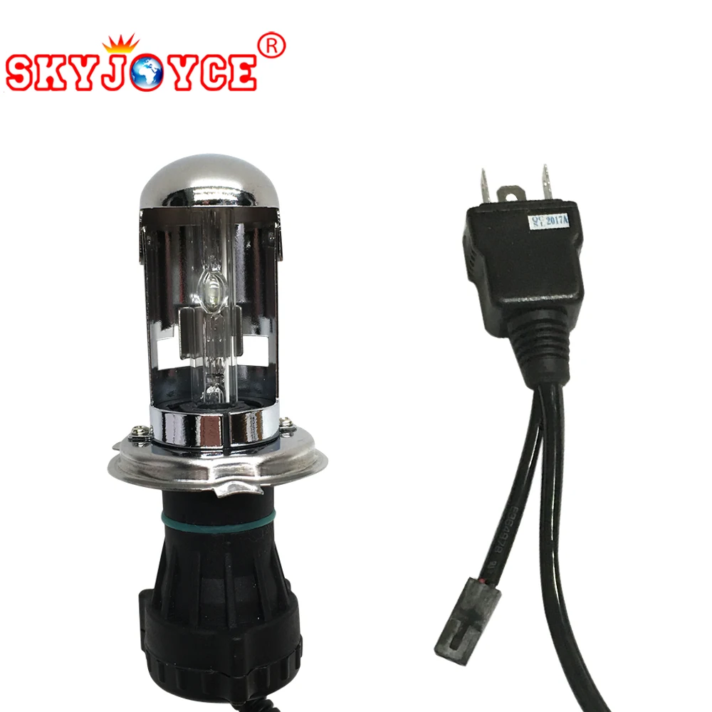 SKYJOYCE AC 35W 55W H4 bixenon hid lamp bulb replace 3000K-8000K H4 far near BIxenon H4 controller cable relay harness socket (2)