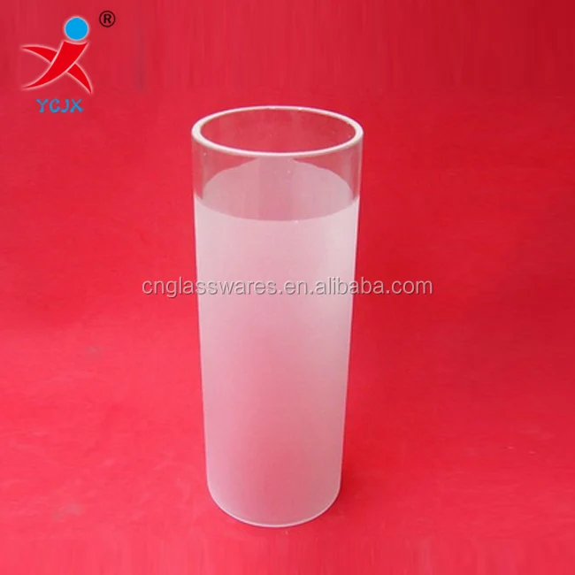 opal etched glass cylindrical lamp cover