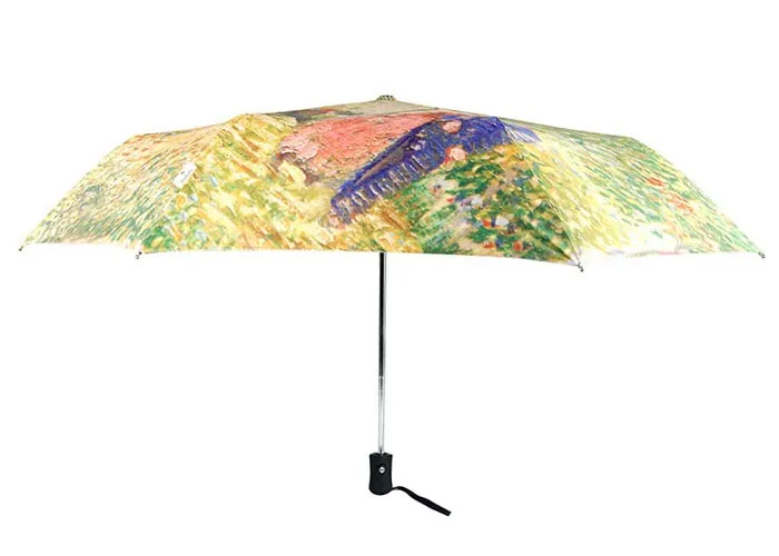 Van Gogh Oil Painting Auto Open Close 3 Folding Umbrella