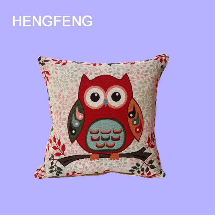 Wholesale Embroidery Designs Decorative Pillow Owl Sofa Cushions