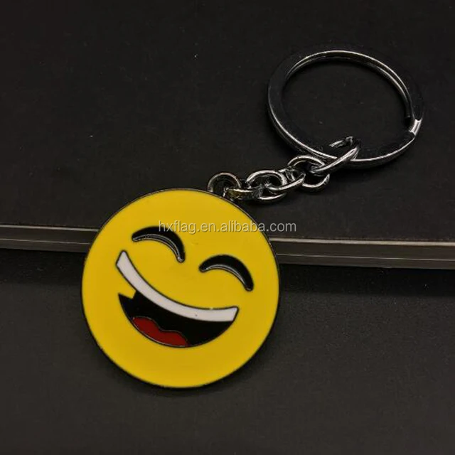 smile exquisite electroplating alloy key chain smile key ring