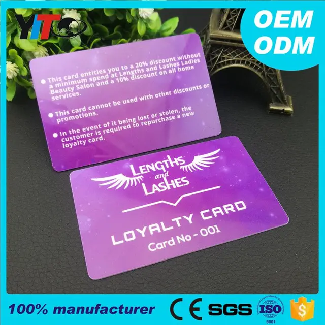 high quality good design plastic business member vip pvc id gift