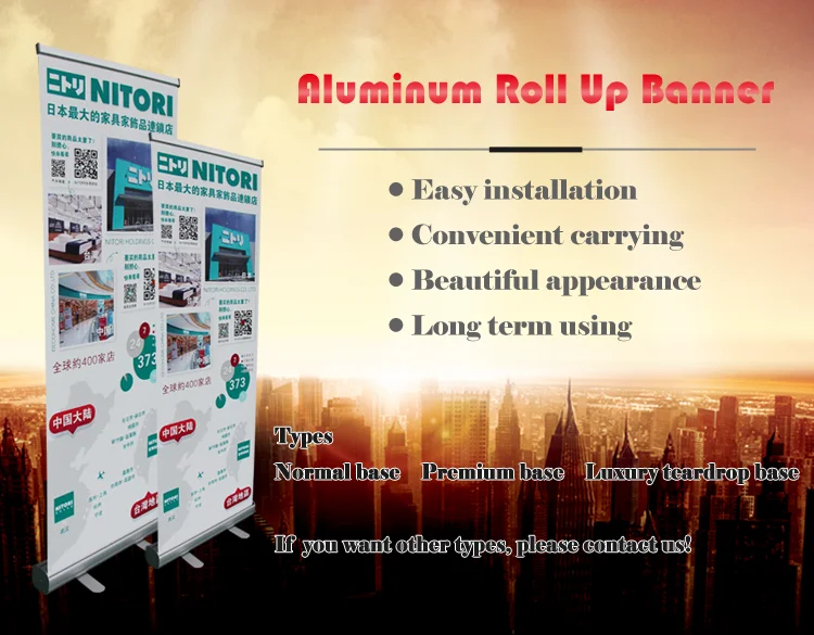 Promotional Single Sided Printed Roll Up Automatic Banner Display
