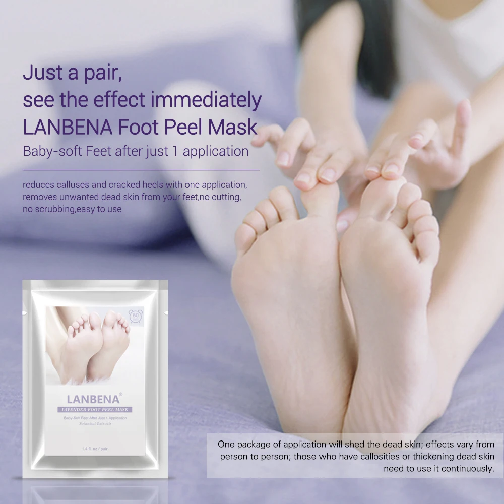 Hot LANBENA Lavender Foot Peel Mask spa socks exfoliating foot mask skin peeling foot mask
Hot LANBENA Lavender Foot Peel Mask spa socks exfoliating foot mask skin peeling foot mask