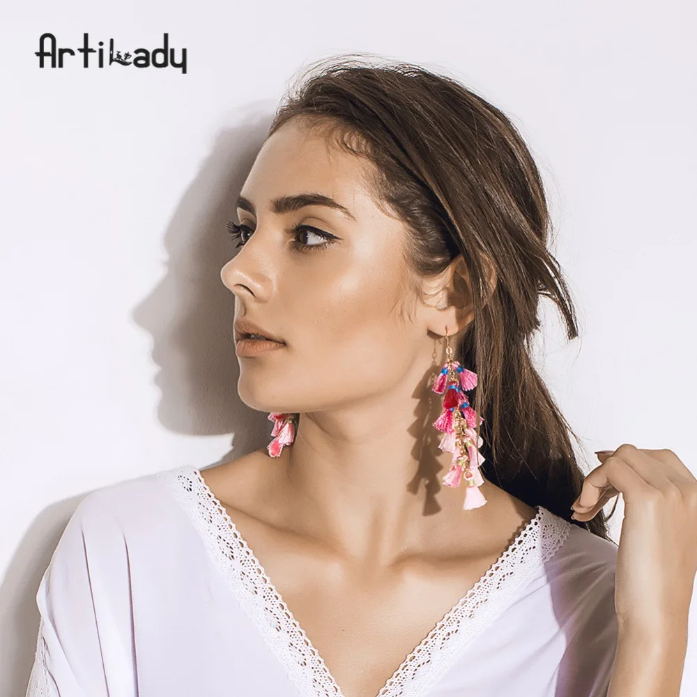 Artilady New Model Latest Fancy Design Jewelry Fashion Double Sided Long Hook Earring Making Kit with Tassel, Blue/pink
Artilady New Model Latest Fancy Design Jewelry Fashion Double Sided Long Hook Earring Making Kit with Tassel, Blue/pink