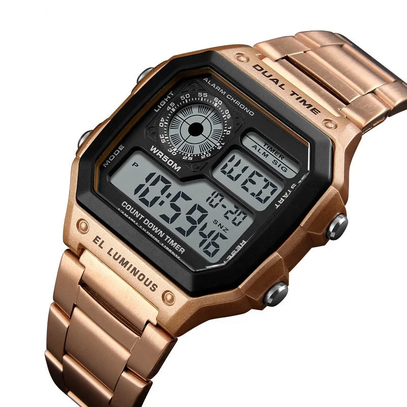 Men's Best Selling Stainless Steel Band All Gold Square Shaped Fashion Luminous Waterproof LED Electronic Digital Man Watch, Choose
Men's Best Selling Stainless Steel Band All Gold Square Shaped Fashion Luminous Waterproof LED Electronic Digital Man Watch, Choose