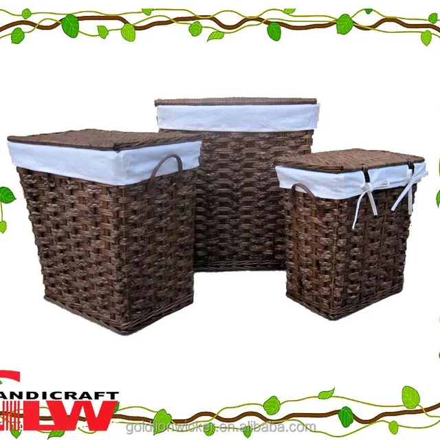and with willow lids and 200g cotton liner , wicker basket with