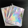 2019 new custom mylar ziplock pouches for food packaging the holographic baser bag with design the stand up pouches for clothing