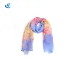 low price stock women chiffon scarf ombre scarf for girls and lady