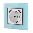 China supplier electrical double usb socket wall outlet