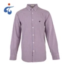 Top quality custom logo classical mens casual long sleeve checks shirts cotton