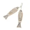new products vintage Hanging Wooden Fish mediterranean decor