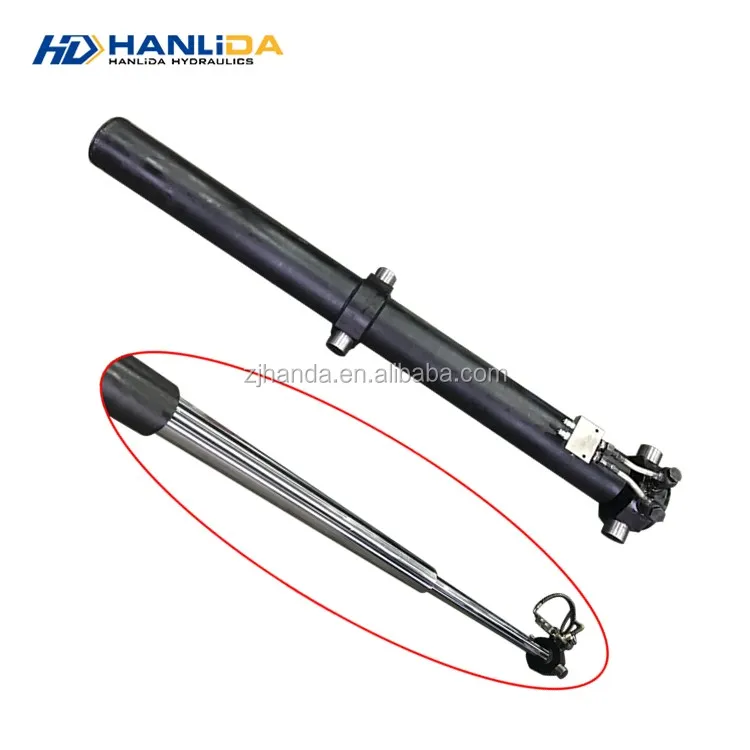 HANLiDA manufacturing single acting 3 stages telescopic hydraulic lift cylinder