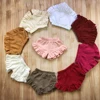 new arrival solid cotton toddler baby girls ruffle shorts