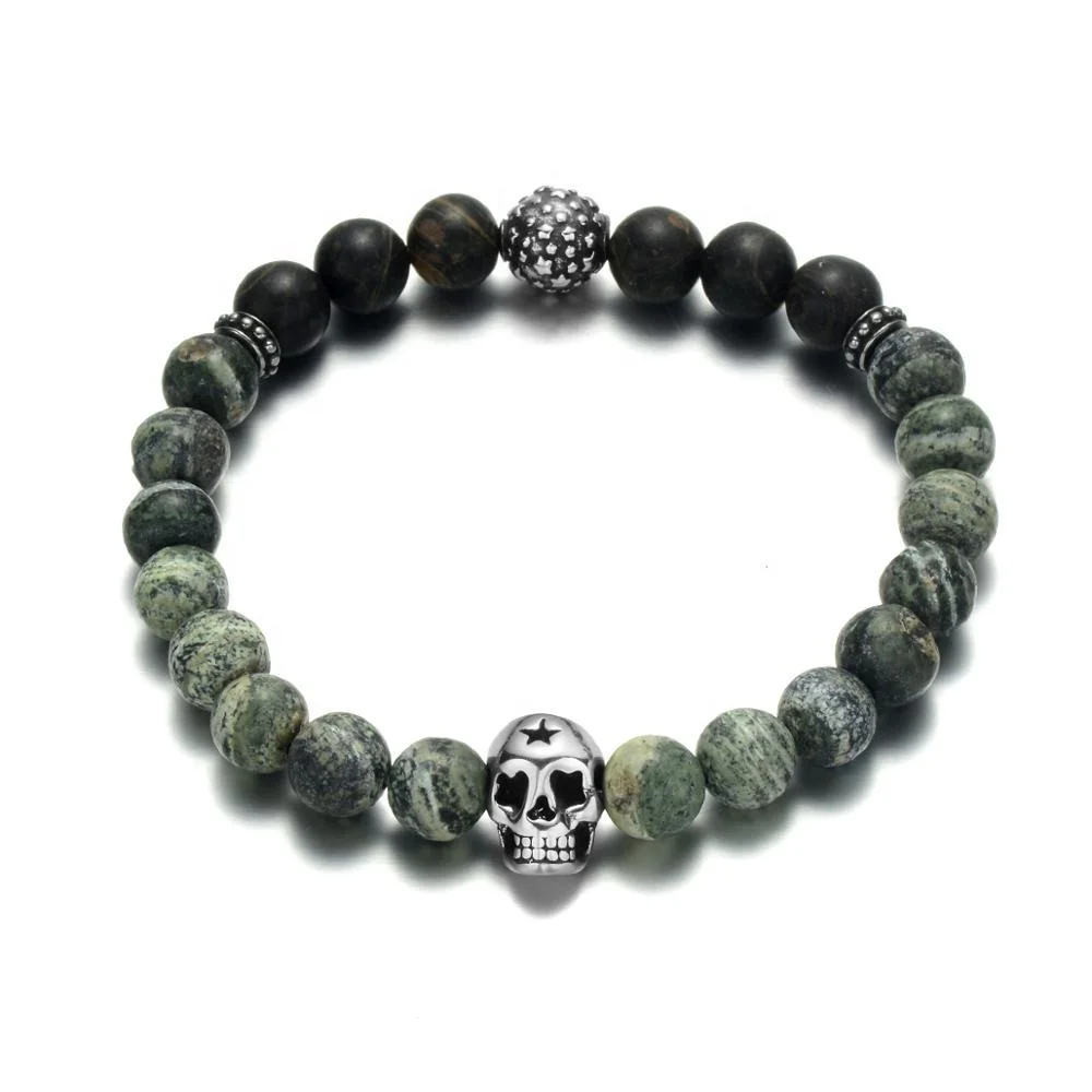 REAMOR 8mm Natural Stone Beads Men Bracelets Stainless Steel Lucky Star Skull Head Ball Charm Bracelets For Women Jewelry Gift
REAMOR 8mm Natural Stone Beads Men Bracelets Stainless Steel Lucky Star Skull Head Ball Charm Bracelets For Women Jewelry Gift