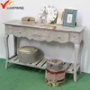 French Recycled Antique Wood Console Tables with Drawers