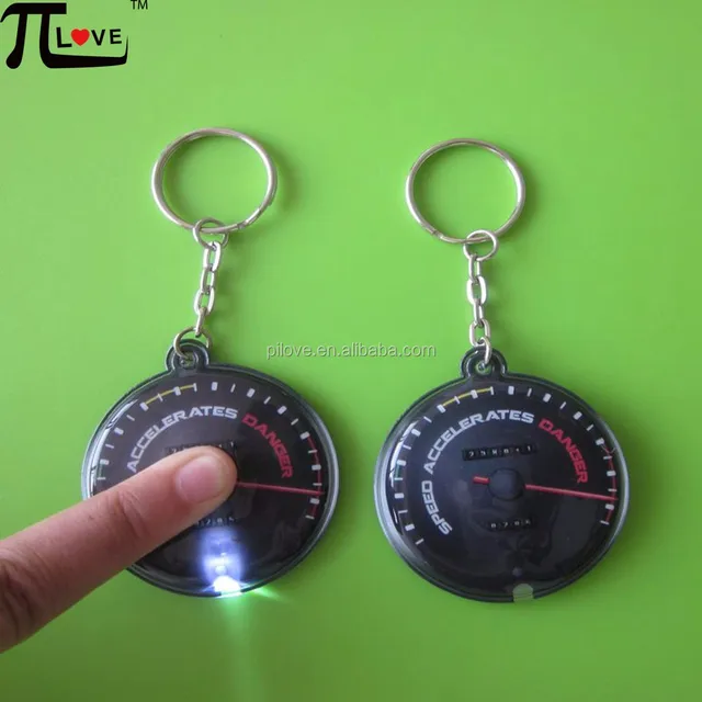 printing lovely give away gifts round shape pvc torch key holder