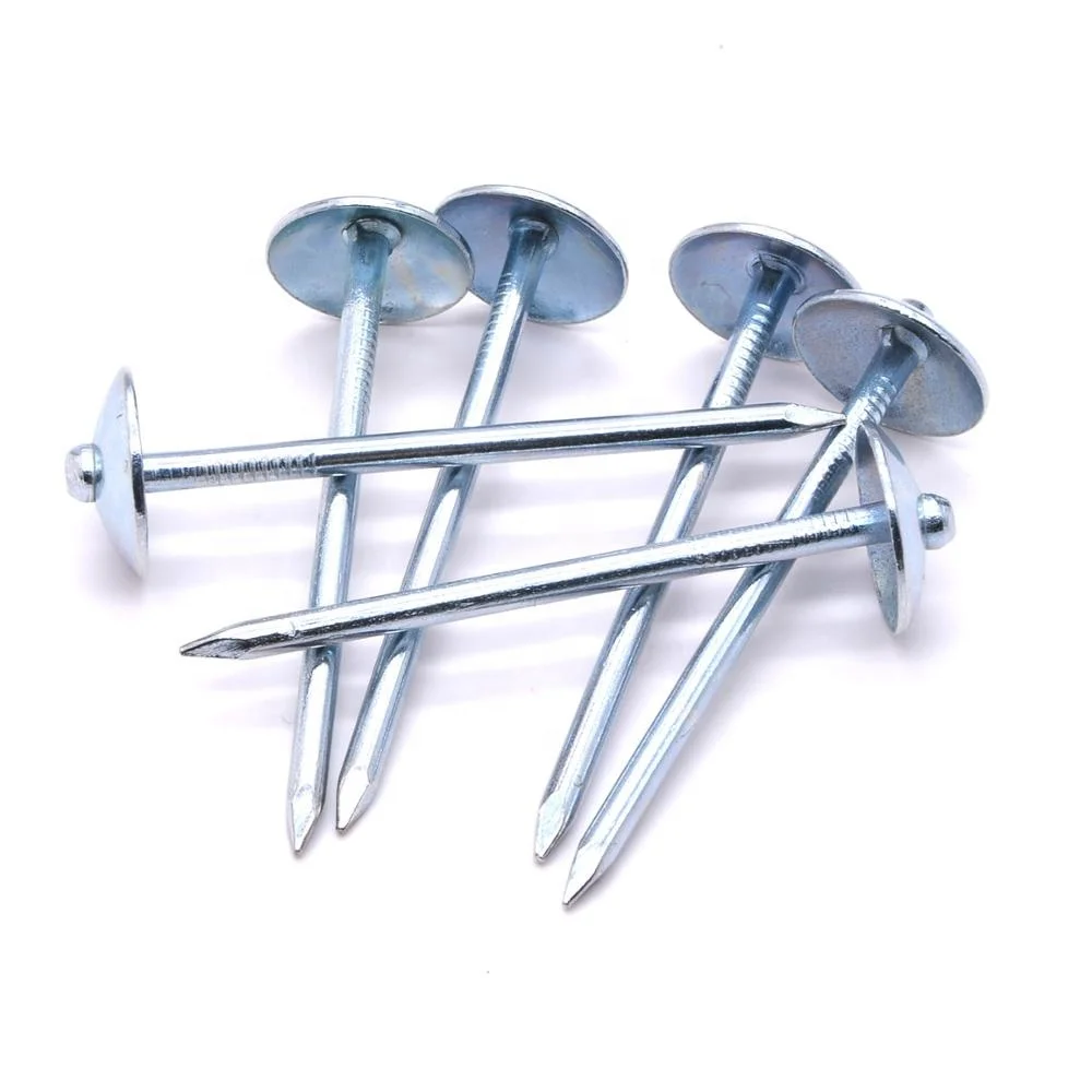 Cheap Galvanised Roofing Nail/Umbrella Head Color Roofing Nail