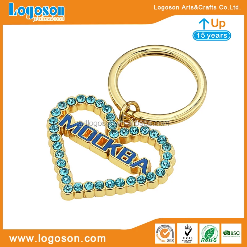 souvenir keychain glitter diamond hollow out keychain keyring