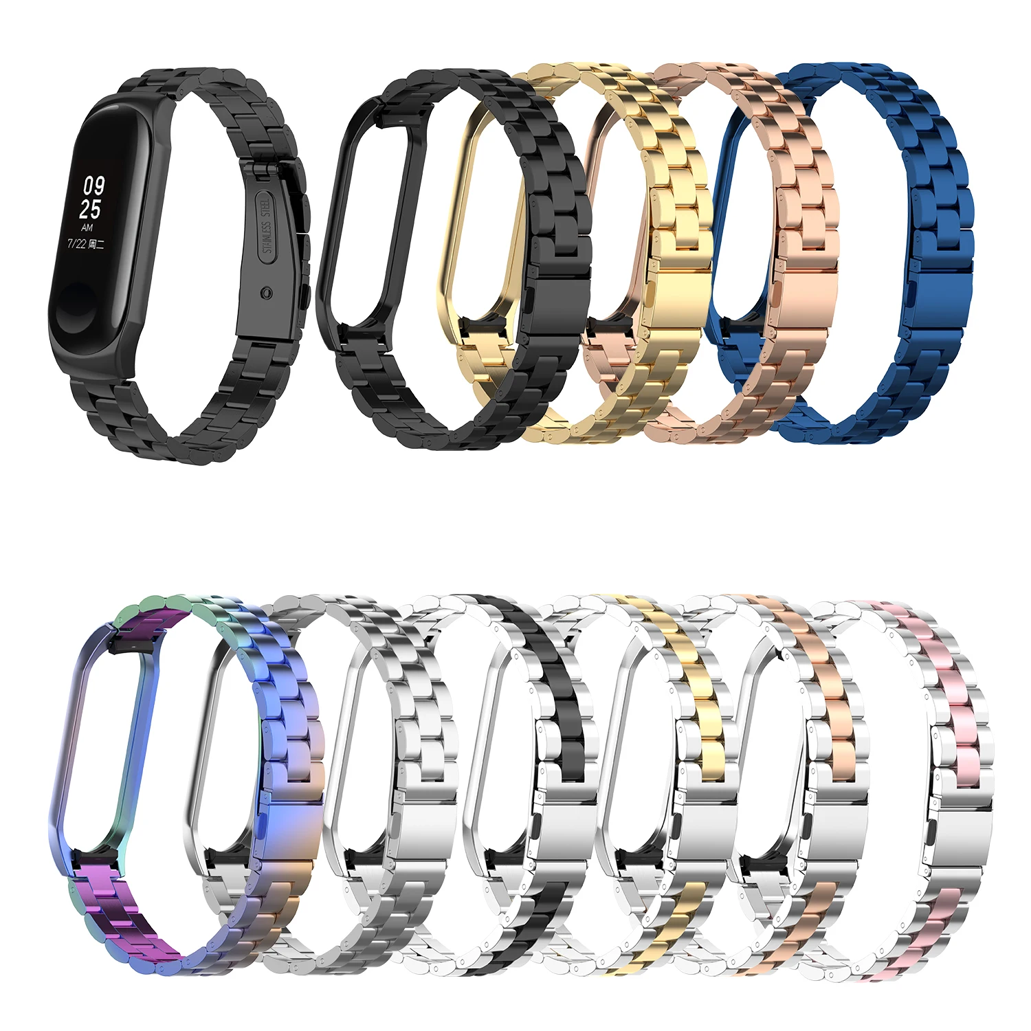 Colorful Mi Band 3 Metal Wrist Strap For Mi Band 3 Screwless Stainless Steel Bracelet For Miband 3 Wristbands
Colorful Mi Band 3 Metal Wrist Strap For Mi Band 3 Screwless Stainless Steel Bracelet For Miband 3 Wristbands