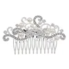 Handmade Wedding Hair Comb with Pearls,Gold Alloy Metal Leaf Flower Bridal Hair Comb for wedding