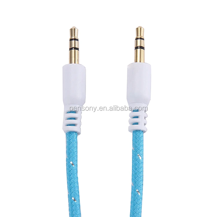 Newest 3.5mm braid audio cable male to male /video cable wholesale