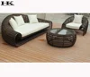 American style round wicker luxury outdoor sofa set import rattan furniture