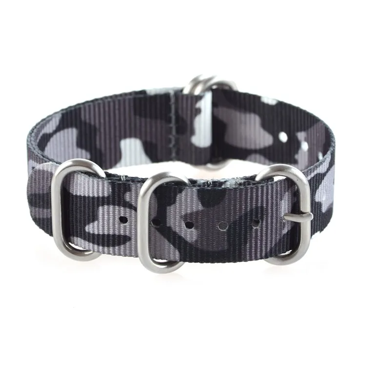 EACHE Nylon ZULU Camouflage Watch Band Sport Design Silver 5 Rings Camouflage Nylon Watch Straps, As photo
EACHE Nylon ZULU Camouflage Watch Band Sport Design Silver 5 Rings Camouflage Nylon Watch Straps, As photo