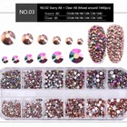 Nail Art Nail Decoration Misscheering Multi-size Flat Bottom Glass Nail Rhinestones Decorations Crystal 3d Manicure Nail Art Accessories