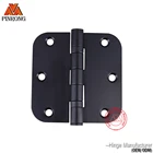 3.5 inch Stainless steel Black 2 ball bearing 5/8 radius corner wooden door hinges for high class antique door
