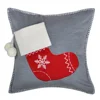 Christmas decoration pillow decorative stocking cushions pom pom for sofa bedding and chair