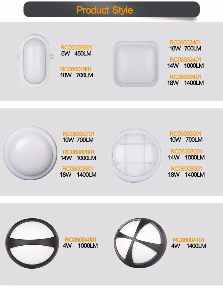 Waterproof Ip54 Led Shower Lamp Waterproof Led Round Plastic