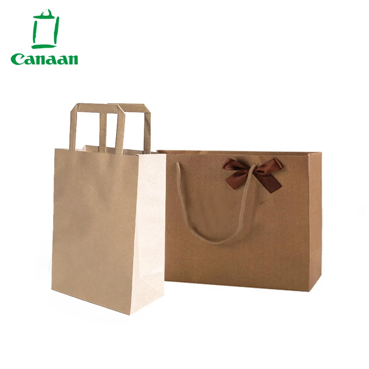 design accept custom recycle eco friendly brown kraft paper bags
