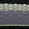 Fancy lace green leaf design bra elastic flower lace trim
