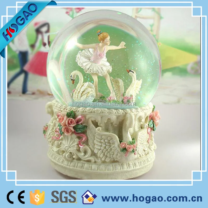 Resin Europe Water Globe,Ballet Dancing Snow Globe,Custom Made Swan Snow Ball Buy Ballet Snow