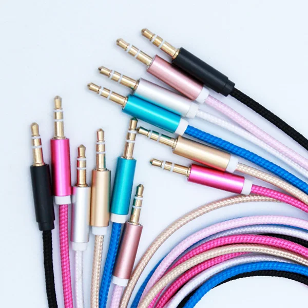 Super Strong 3.5mm Aux Audio Cable Premium Nylon Aux Cable 3.5mm Braided 1m 2m 3m - ANKUX.COM